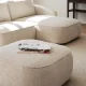 ROWICO Norris fotskammel lys beige stoff Anna #2 (c3)