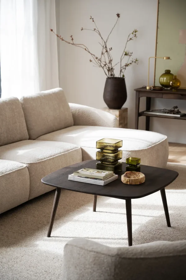 ROWICO Norris soffa 4-sits sch�slong R ljusbeige tyg Anna #2 (c3)