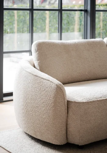 ROWICO Norris soffa 3-sits sch�slong R ljusbeige tyg Anna #2 (c3)