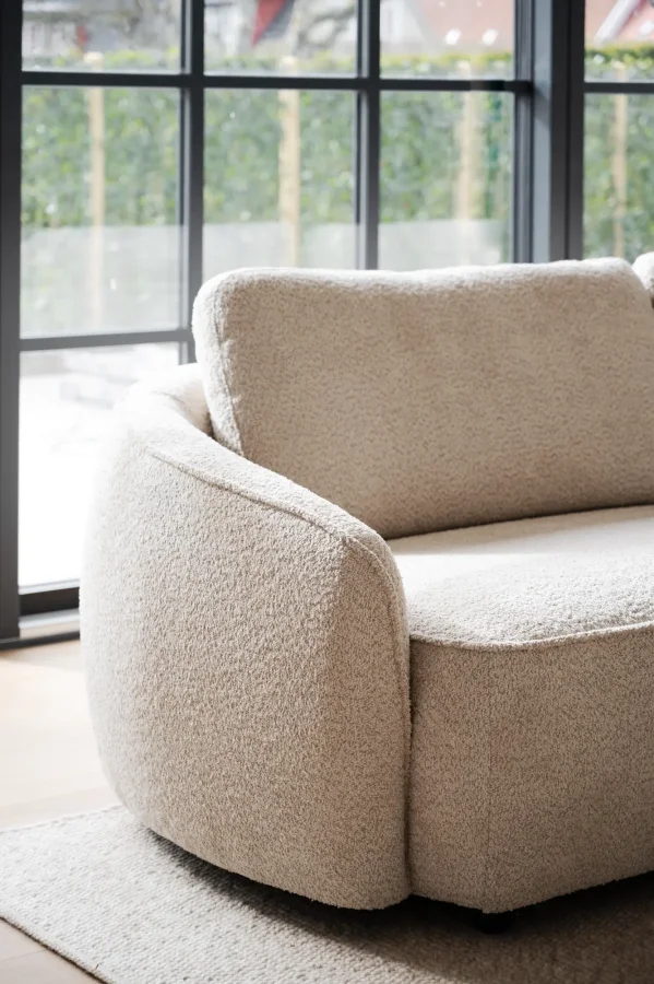 ROWICO Norris soffa 3-sits sch�slong R ljusbeige tyg Anna #2 (c3)