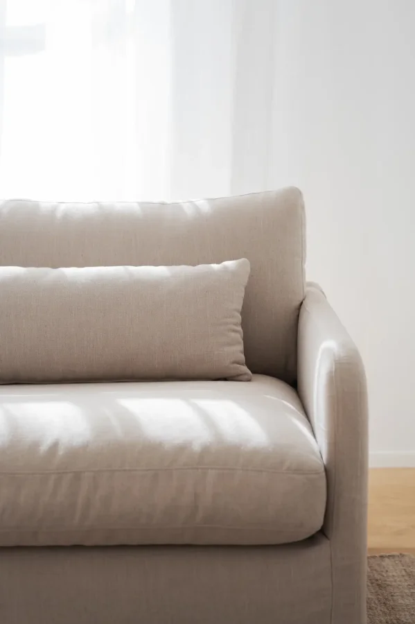 ROWICO Peyton soffa 3-sits beige tyg Ursula #282 (c3)