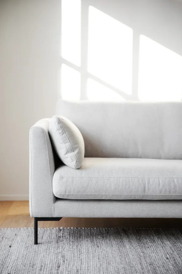 ROWICO Corwin soffa 3-sits ljusbeige tyg Rita #1 (c2)