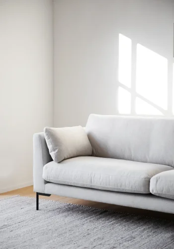 ROWICO Corwin soffa 3-sits ljusbeige tyg Rita #1 (c2)