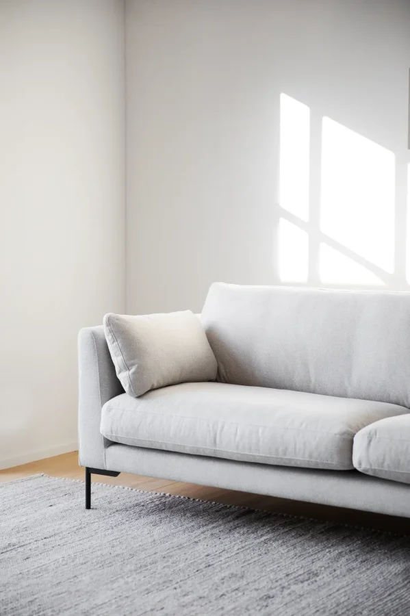 ROWICO Corwin soffa 3-sits ljusbeige tyg Rita #1 (c2)