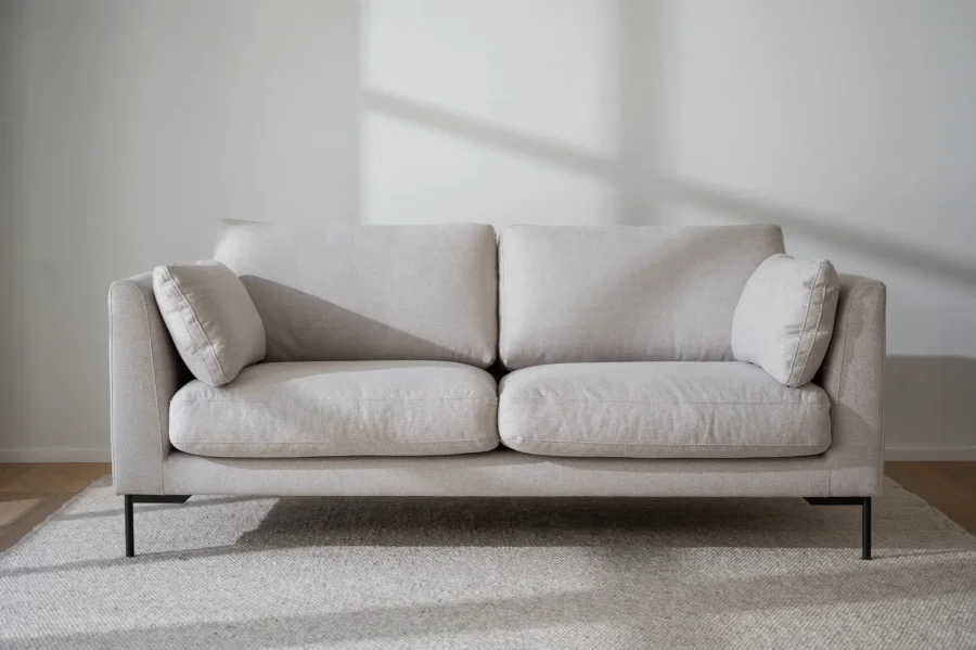 ROWICO Corwin soffa 2,5-sits ljusbeige tyg Rita #1 (c2)