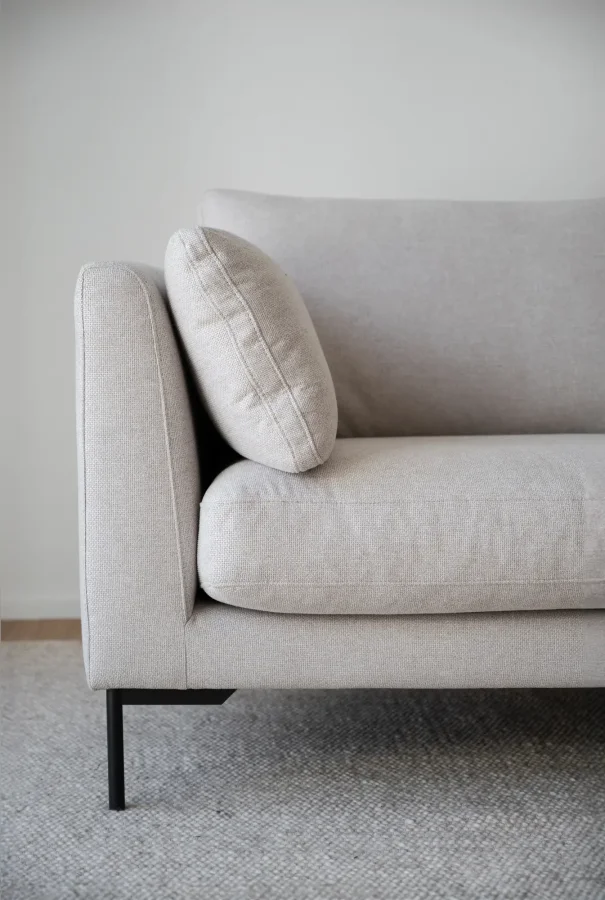 ROWICO Corwin soffa 2,5-sits ljusbeige tyg Rita #1 (c2)