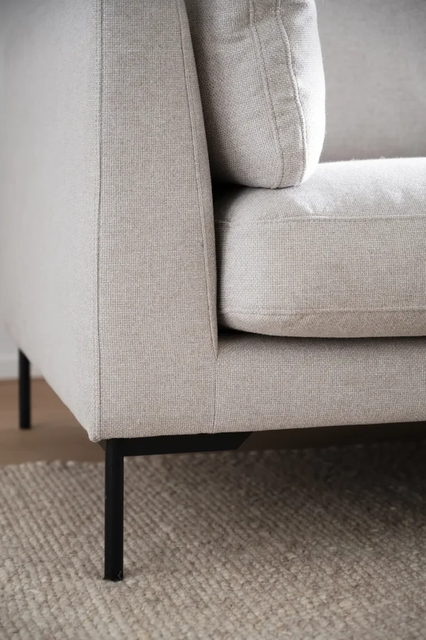 ROWICO Corwin soffa 3,5 sits sch�slong R ljusbeige tyg Rita #1 (c2)