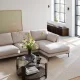 ROWICO Corwin soffa 3,5 sits sch�slong R ljusbeige tyg Rita #1 (c2)