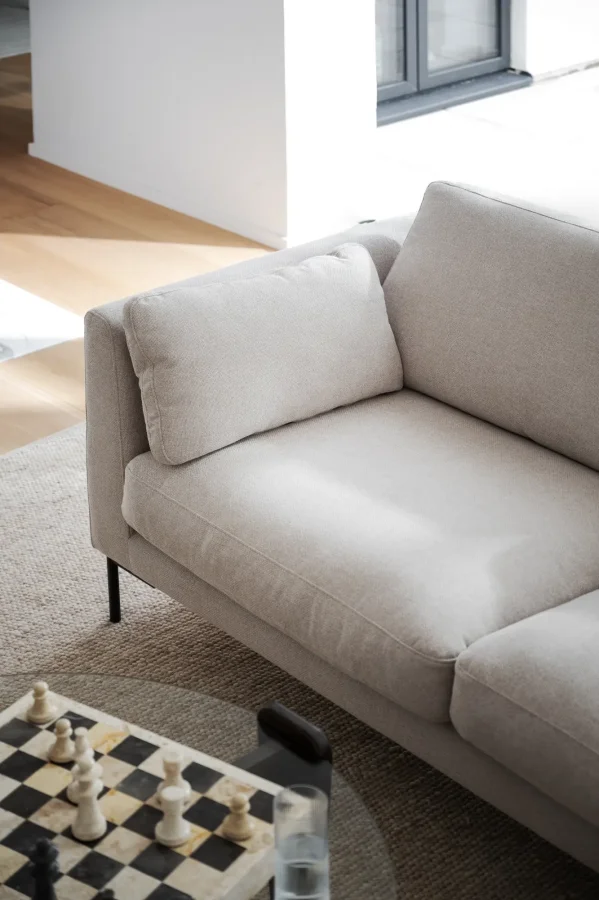 ROWICO Corwin soffa 3,5 sits sch�slong R ljusbeige tyg Rita #1 (c2)