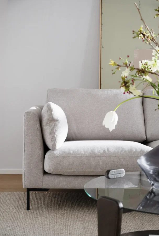 ROWICO Corwin soffa 3,5 sits sch�slong R ljusbeige tyg Rita #1 (c2)