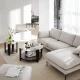 ROWICO Corwin fotskammel lys beige stoff Rita #1 (c2)