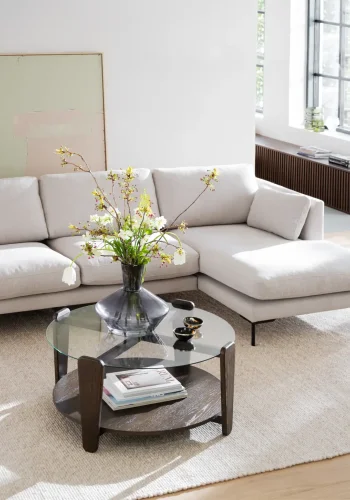 ROWICO Corwin soffa 3,5 sits sch�slong R ljusbeige tyg Rita #1 (c2)