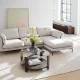 ROWICO Corwin soffa 3,5 sits sch�slong R ljusbeige tyg Rita #1 (c2)