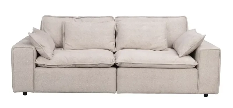 ROWICO Rawlins 3 pers. sofa, m. 4 puter - beige stoff