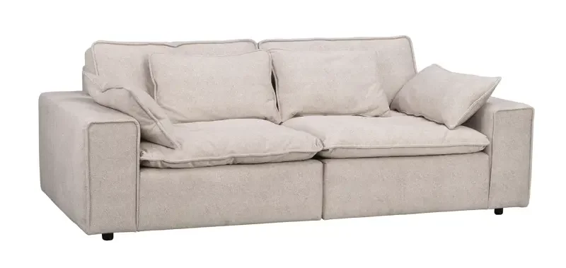 ROWICO Rawlins 3 pers. sofa, m. 4 puter - beige stoff