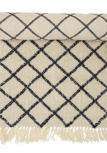 BLOOMINGVILLE Bodenläufer - Naturwolle/Baumwolle, rechteckig (200x70)