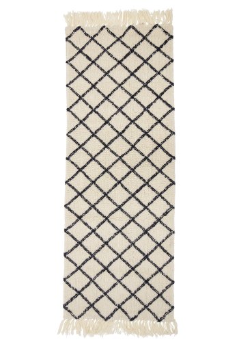 BLOOMINGVILLE Bodenläufer - Naturwolle/Baumwolle, rechteckig (200x70)