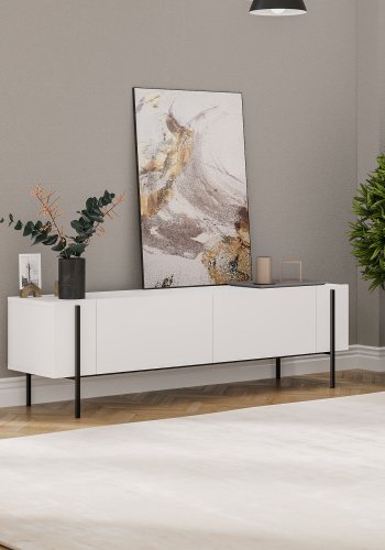 NORDVÄRK Herman - Hvid tv-bnk