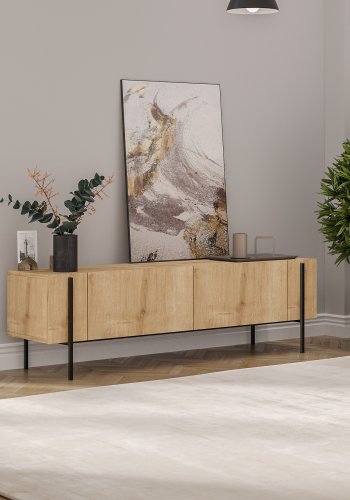 NORDVÄRK Herman - tv-bord i safir-eg