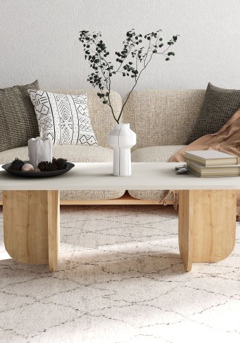 NORDVRK Becaj sofabord, rektangulr - sandsten og safir eg melamin (120x60)