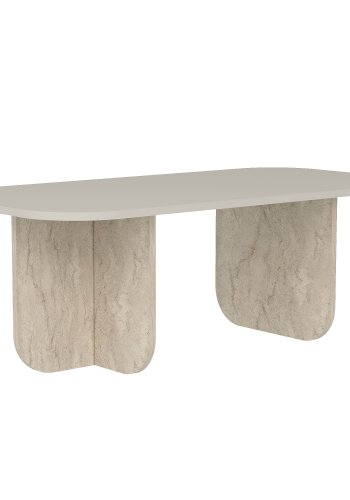 NORDVRK Becaj sofabord, rektangulr - sandsten og travertin melamin (120x60)