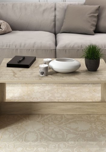 NORDVÄRK Lenna - sofabord i travertin