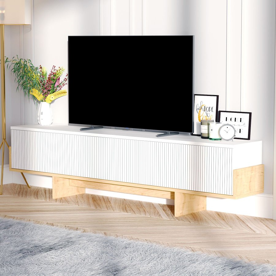 NORDVÄRK Hege - Hvid, Sapphire Oak TV-bord