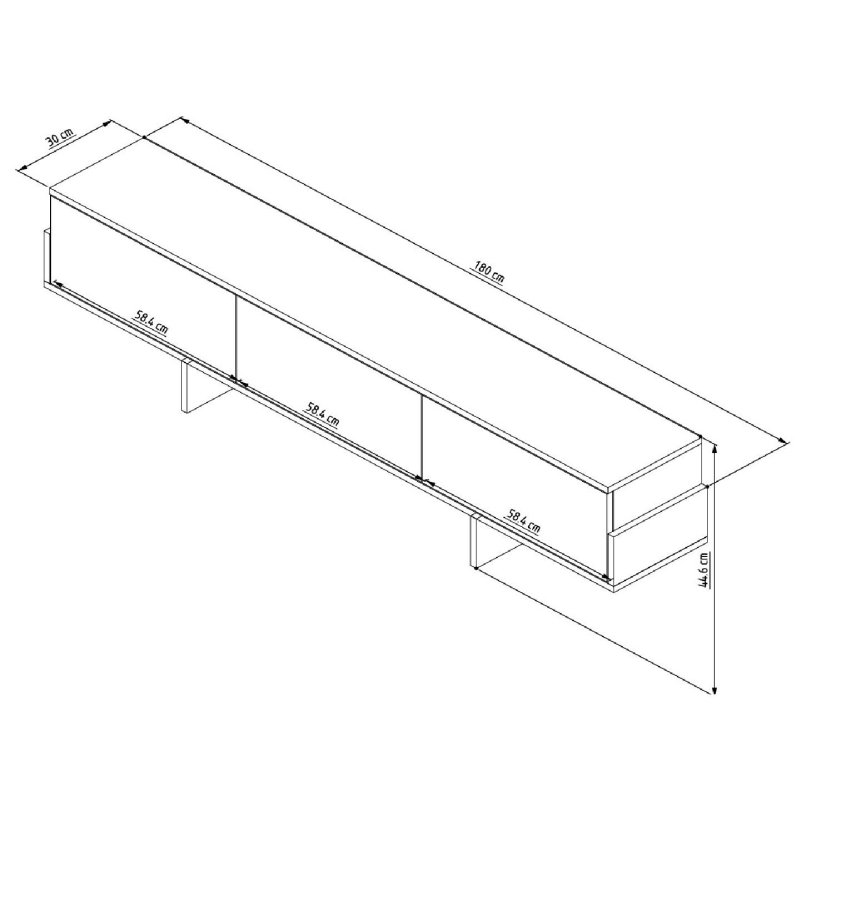 NORDVÄRK Hege - Hvid, Sapphire Oak TV-bord