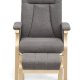 Oxford recliner lnestol, inkl. fodskammel - antracitgr polyester stof og natur tr