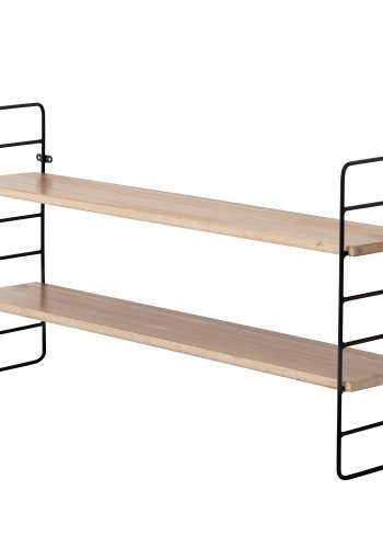 BLOOMINGVILLE North Wandregal - natürliches MDF und schwarzes Metall