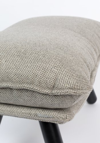 ZUIVER Lazy Sack fotskammel LL, rektangulr - lys gr polyester og bketre