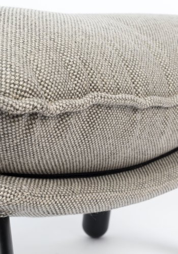 ZUIVER Lazy Sack fotskammel LL, rektangulr - lys gr polyester og bketre