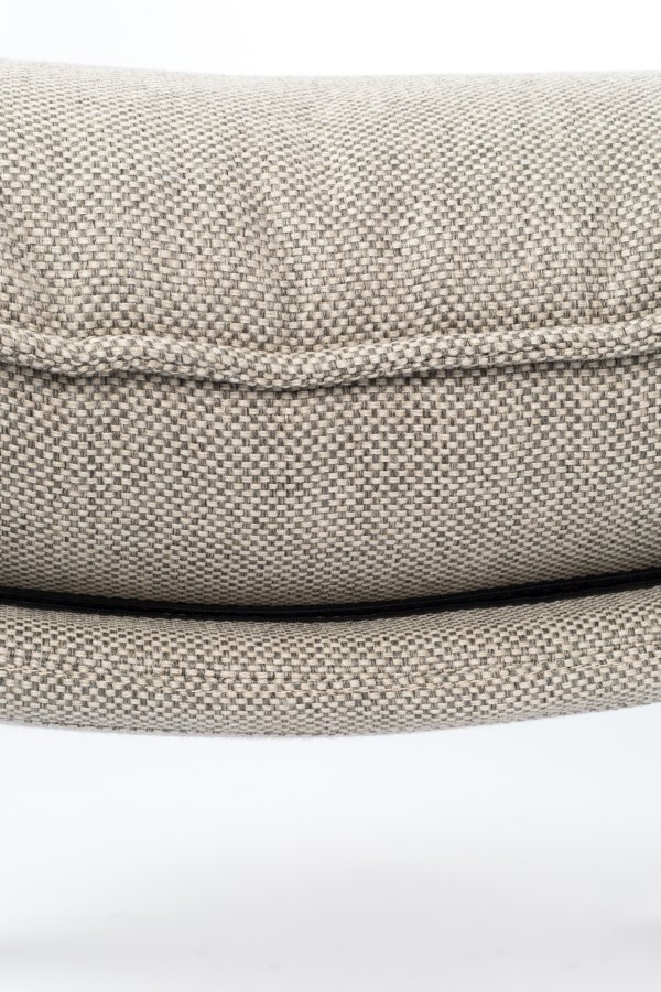 ZUIVER Lazy Sack fotskammel LL, rektangulr - lys gr polyester og bketre