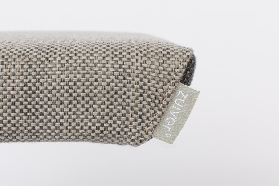 ZUIVER Uncle Jesse fotskammel - gr polyester og svart stl (50x44)