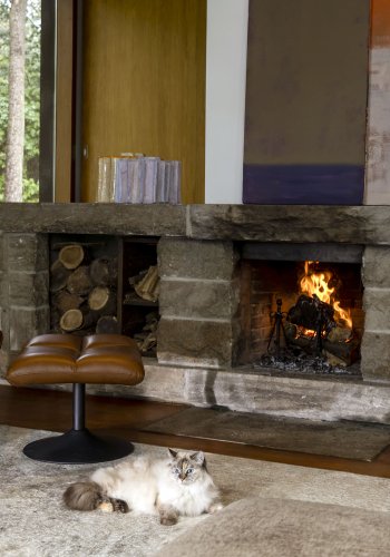 DUTCHBONE Barhocker, rechteckig – braunes PU und schwarzer Stahl (67 x 51,5)