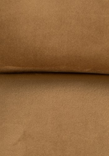 DUTCHBONE Bar-Fußhocker, rechteckig – goldbraunes Polyester und schwarzer Stahl (67 x 51,5)