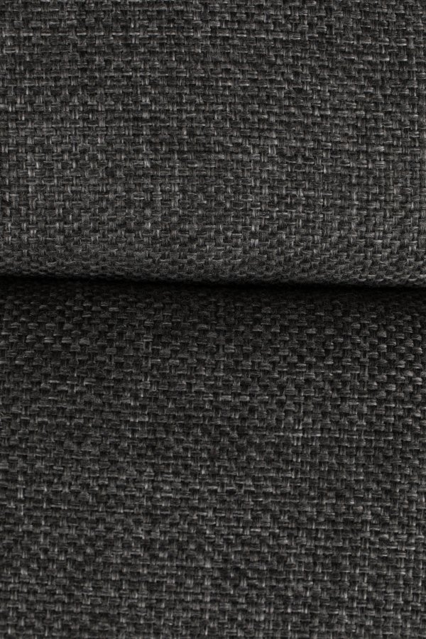 DUTCHBONE Barhocker, rechteckig – dunkelgraues Polyester und schwarzer Stahl (67 x 51,5)