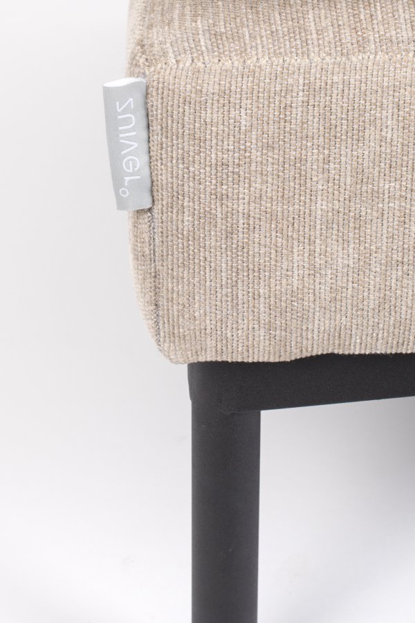 ZUIVER Sommerfotskammel, rektangulr - lamell polyester og stl