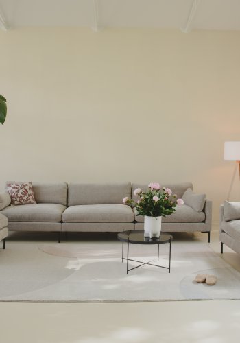 ZUIVER Sommerfotskammel, rektangulr - lamell polyester og stl