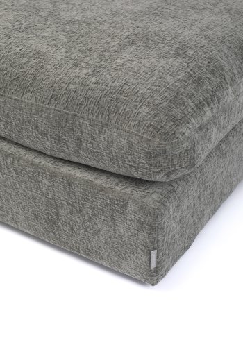 ZUIVER Sense fotskammel, firkantet - gr myk polyester og plast