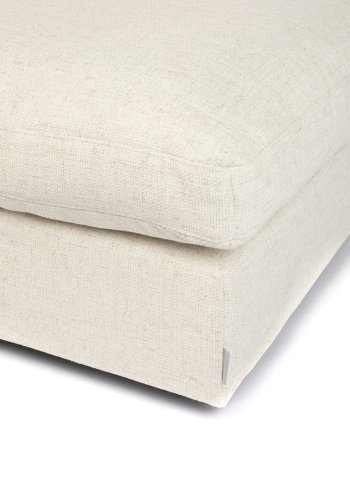 ZUIVER Sense fotskammel, firkantet - krem polyester og plast