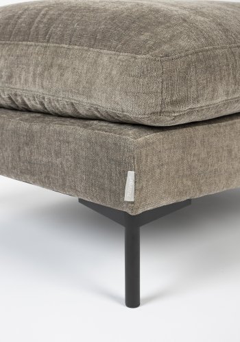 ZUIVER Sommerfotskammel, rektangulr - kaffepolyester og stl