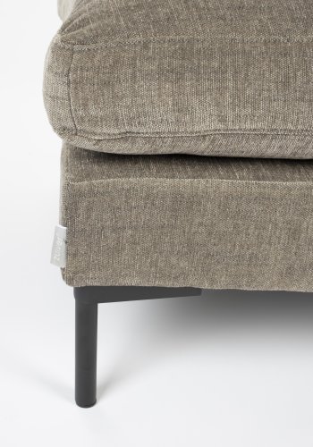 ZUIVER Sommerfotskammel, rektangulr - kaffepolyester og stl