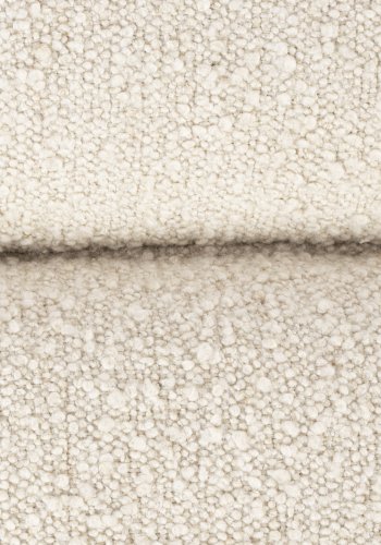 ZUIVER Tyler fotskammel, m. dreibar sokkel - hvit bouclé og svart stl (60x47)