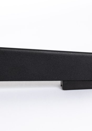 WHITE LABEL LIVING John krakk, rektangulr - antrasittgrtt kunstskinn og metall (60x40)