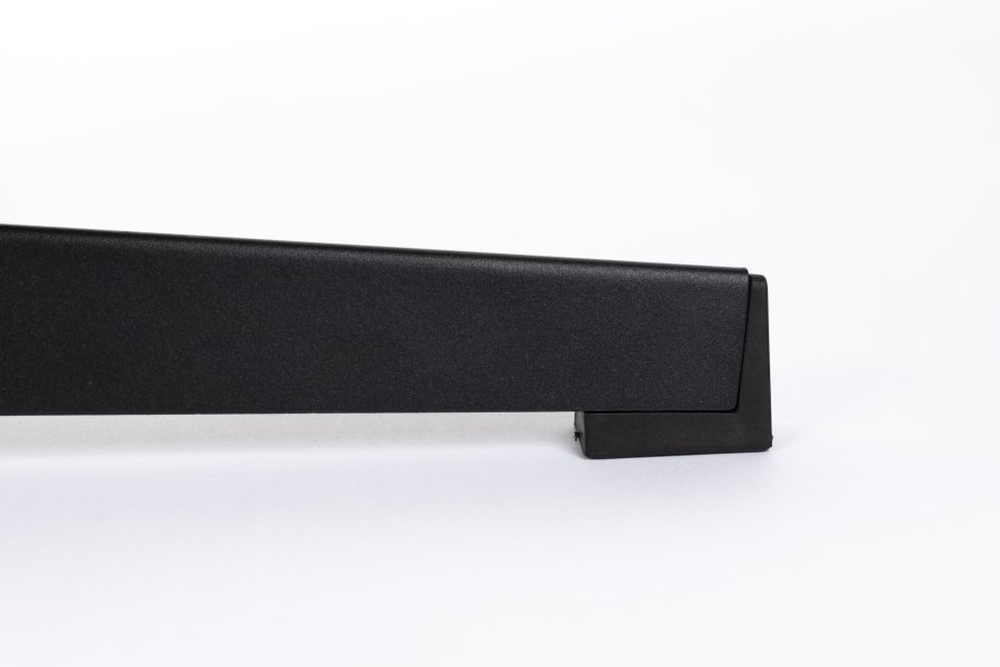 WHITE LABEL LIVING John krakk, rektangulr - antrasittgrtt kunstskinn og metall (60x40)