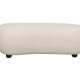WHITE LABEL LIVING Noxx puff - hvit polyester og MDF (120x46)