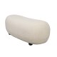 WHITE LABEL LIVING Noxx puff - hvit polyester og MDF (120x46)