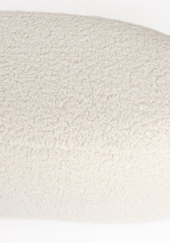 WHITE LABEL LIVING Noxx puff - hvit polyester og MDF (120x46)