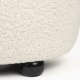 WHITE LABEL LIVING Noxx puff - hvit polyester og MDF (120x46)